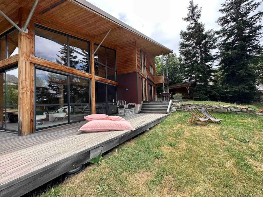 Chalet D'Architecte Avec Vue Panoramique Allos Bagian luar foto