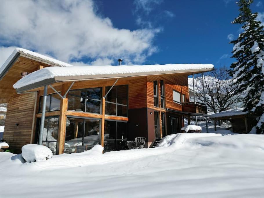Chalet D'Architecte Avec Vue Panoramique Allos Bagian luar foto