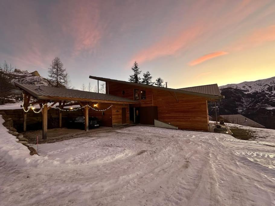 Chalet D'Architecte Avec Vue Panoramique Allos Bagian luar foto