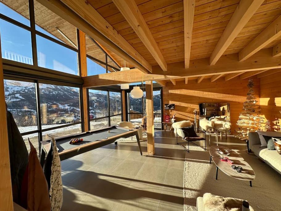 Chalet D'Architecte Avec Vue Panoramique Allos Bagian luar foto