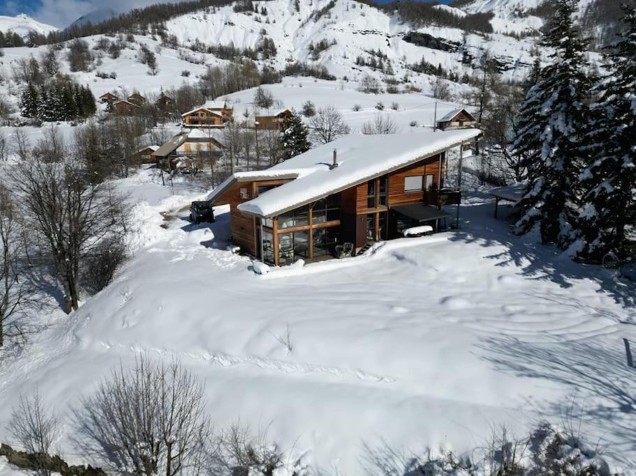 Chalet D'Architecte Avec Vue Panoramique Allos Bagian luar foto