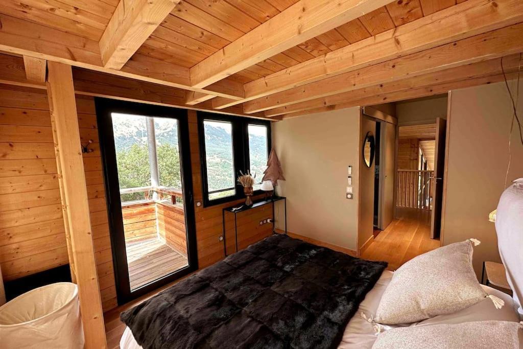 Chalet D'Architecte Avec Vue Panoramique Allos Bagian luar foto