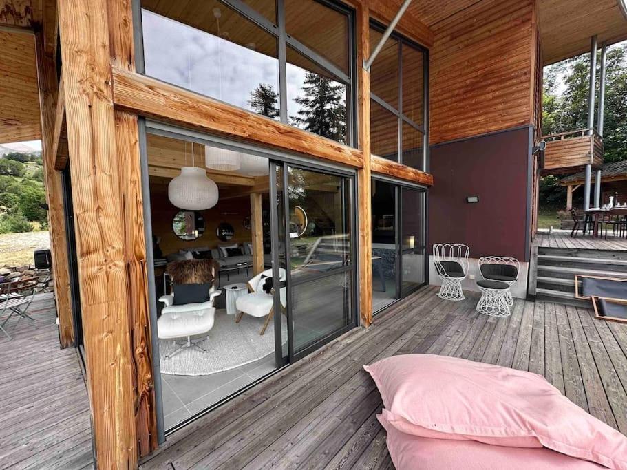 Chalet D'Architecte Avec Vue Panoramique Allos Bagian luar foto