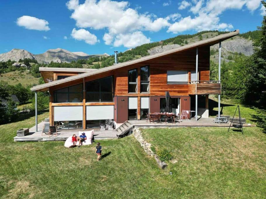 Chalet D'Architecte Avec Vue Panoramique Allos Bagian luar foto